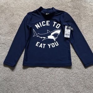 NWT Oshkosh long sleeve rash guard size 4/5